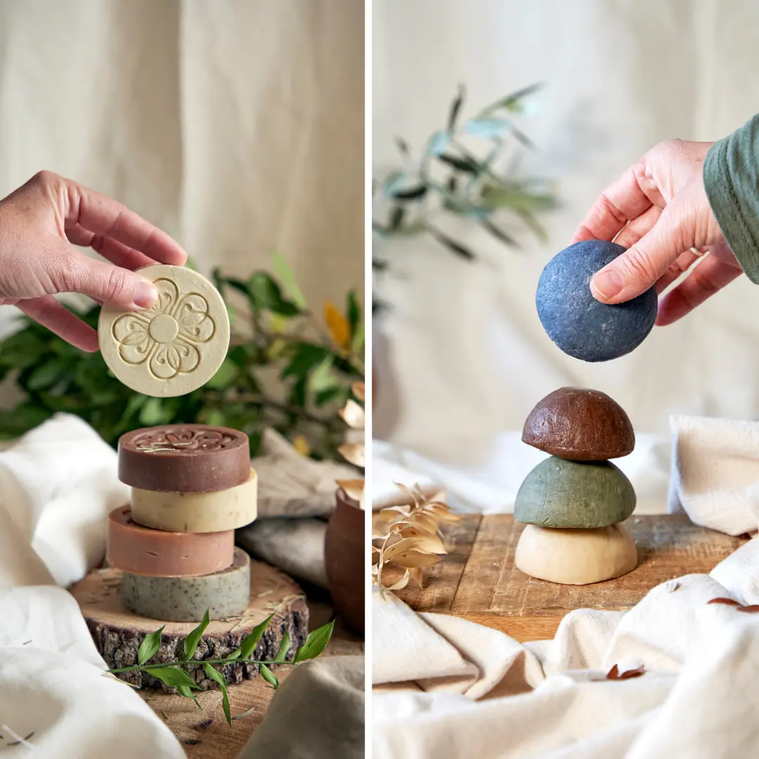 Taller doble de jabón artesanal y champú sólido