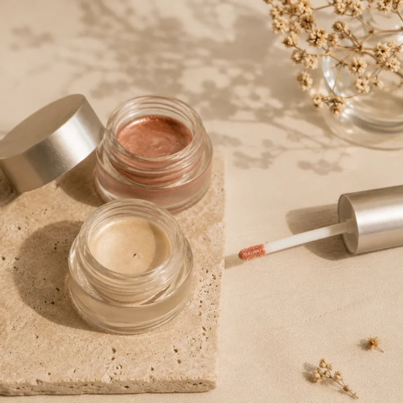 taller brillo iluminador labial vegano